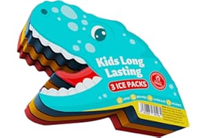 HEALTHY PACKERS Slim Ice Packs for Lunch Boxes Kids - 3-Pack Long-Lasting Dinosaur Lunch Box Ice Packs for Kids - Slim Reusable Ice Packs for Lunch Boxes, Lunch Bags, and Coolers - Multicolored (Dinosaurs)