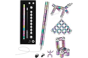 CTYESGH Magnetic Fidget Pen,Magnetischer Kugelschreiber,Lustig Multifunktions Magnetstift, Stressabbau Druckkugelschreiber für Junge Männer & Frauen(Mehrfarbig)
