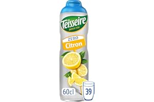 ‎TEISSEIRE Teisseire Zuckerfrei, Sirup Zitrone für Erfrischungsgetränke, Cocktails, Flasche 60 cl