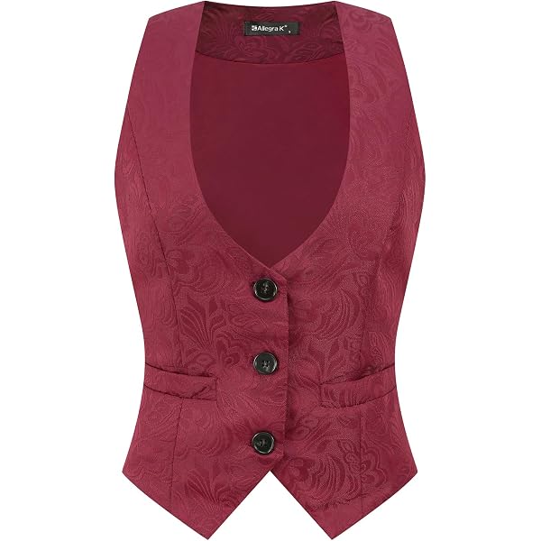 Gilet Femme En Tweed à Chevrons - Col V, 4 Boutons, Sans Manches - Style Rétro, Coupe Ajustée - Polyester/viscose