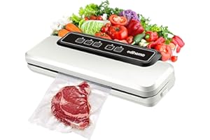 Edihome, Machine Sous Vide, Alimentaire, Professionnel, Domestique, 110W, Comprend 10 Sac Sous Vide Alimentaire, Nourriture Sèche, Humide et Fraîche, 80KPa