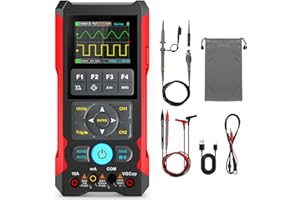 3-in-1 Handheld-Oszilloskop Multimeter mit DDS Signalgenerator, 80 MHz Bandbreite 200 MSa/s Abtastrate, Digitales Oszilloskop Multimeter Dual-Channel, 4000 mAh Type-C Schnellladung