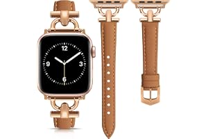 Mxiixnai Läderband Kompatibla Med Apple Watch Band 38mm 40mm 41mm 42mm 44mm 45mm 49mm D-format metallspänne Band för Ultra 2/ Ultra iWatch Serie SE 9 8 7 6 5 4 3 2 1