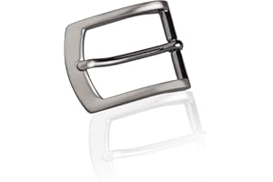 FREDERIC HERMANO Belt Buckle 30 mm Metal Silver Anthracite - Buckle Sydney - Pin Buckle for Belt with 3 cm Width - Silver-Coloured Anthracite, Metal, anthracite, 30mm, belt buckle