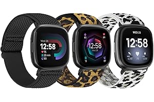 TumpCez Elastic Nylon Strap Compatible with Fitbit Versa 4/Fitbit Sense 2/Fitbit Versa 3/Fitbit Sense, Soft Adjustable Stretchy Wristbands Sport Replacement Straps for Women Men