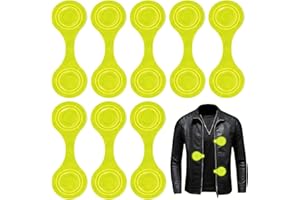 Youkly Pack of 8 Magnetic Reflector, Flex Reflector Clips Pendant for Children, Reflectors for Clothes, Prams, Jackets, Backpacks, Clothes, Bicycle