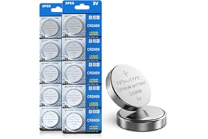 HQB Batterie au lithium Pile Bouton (CR 2450, Blister de 10 Piles Lithium 3V)