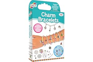 Galt Charm Bracelets - Fun Bracelet and Jewellery Making Kit - Craft Kit for Kids with Colourful Beads and 9 Clip-On Metal Charms - Childrens Arts and Crafts Set Makes 7 Bracelets - Ages 8 Years Plus