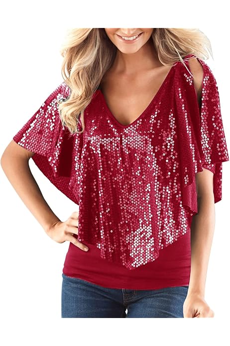 Tankaneo Maglietta Da Donna Oversize, A Maniche Corte, Con Scollo