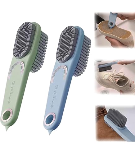 Spazzole Lavaggio 2 Pezzi Per Vestiti E Scarpe - Set Con Ganci Adesivi, Setole Morbide Per Pulizia Casa - Foto 4