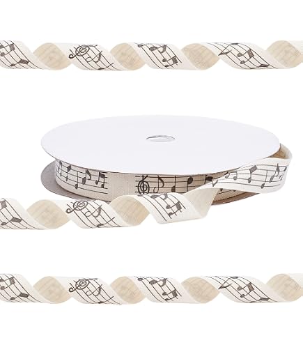 Nastro Decorativo Con Note Musicali, 9,1 Metri X 3 Cm, Nero, In Poliestere Tagliato, Per Scrapbooking, Regali, Feste A Tema Musica
