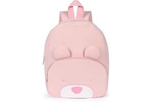 Aomig Sac à Dos pour Enfants, Petit Sac à Dos Velours Côtelé pour Maternelle Fille Et Garcon, Sac à Dos Velours Côtelé Ours&Chiot pour Bebe, Broderie Sac à Dos pour Crèche Scolaires