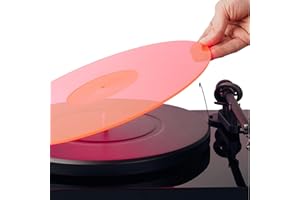 HUDSON HI-FI Acrylic Turntable Mat - RedLit can Look Pink Under Different Light Conditions - LP Slipmat