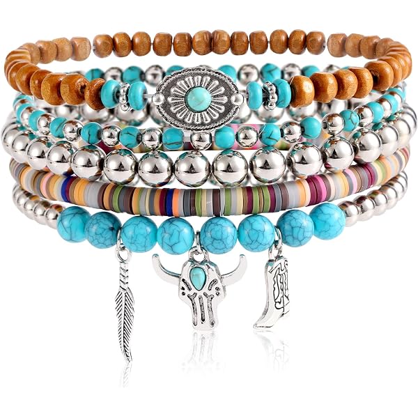 Orecchini da donna – Orecchini Boho a goccia Western Dangling Bohemian Dangle Turquoise Statement for donne Orecchini turchesi Orecchini pendenti semplici Orecchini blu turchese for orecchini a doppia