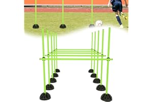 ORHEYA Agility Grid Set di aste per allenamento condizionale, hobby Horse ostacoli con 15 aste, 10 piedini e 10 clip