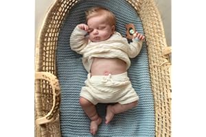 MAIHAO Reborn Lalka dla dziewczynki, 19 cali, ręcznie wykonana, nadaje się do prania, miękki winylowy korpus z anatomicznie prawidłową sylwetką, lalka Reborn wygląda jak prawdziwe dziecko (zamknięte