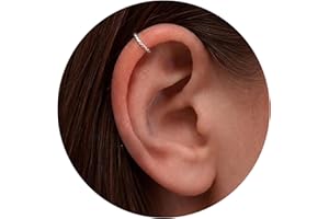Cartilage Earring Hoop - 925 Silver 20G Helix Piercing Ear Ring - White Opal Helix Piercing Earring