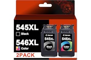 Coloran PG-545XL CL-546XL High Capacity Ink Cartridges Black and Tri-Colour Replacement for Canon 545XL 546XL for Pixma MG3050 MG2550S MG2950 MG2500 MG2450 TS3150 TS3151 TR4550 MG2500 MX495 (2-Pack)
