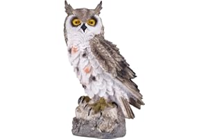 TAIYOU Linda estatua de búho, figuras de búho, decoración de jardín, escultura de regalo para amantes de los búhos, pequeños artículos de decoración, figuras de animales de resina para exteriores