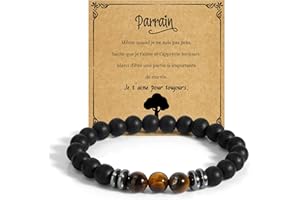 FAJUXIS Bracelet Cadeau Pour Parrain - Noel, Anniversaire, Baptême - Original Pour Marraine