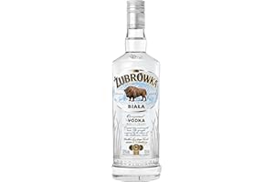 ŻUBRÓWKA BIAŁA Vodka (1 x 700 ml), polnischer Vodka mit der Kraft des Bisons, kristallklarer, aus den Wäldern Polens, ideal für Cocktails und Longdrinks, meistverkaufter Vodka, 37,5 % Alk.
