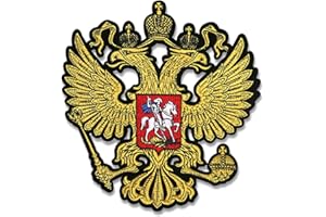 Faguo Tuba Golden Russia National Emblem Patch Ferro sul Cappotto Fine Eagle Back Ricamo in Gomma Accessori per Abbigliamento Patch per Motociclisti