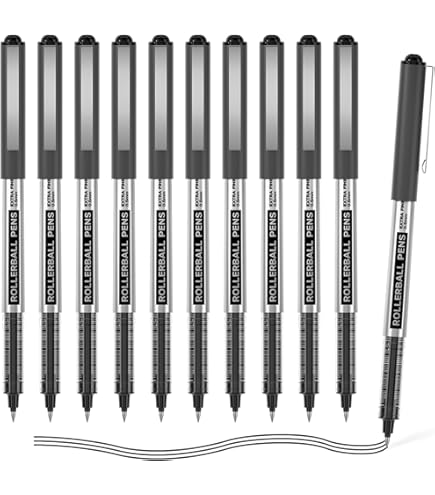 Uniball™ Deluxe Rollerball Pens - 0.5 Mm Micro Pen Point - Black Ink - Silver Barrel - Stainless Steel Tip - 1 Dozen - Snap Supplies - View #13