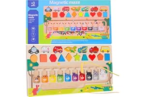 BURMONG Giochi Montessori 3 4 5 6 Anni, 3 in 1 Labirinto Magnetico Bambini di Numeri Colore, Imparare i Colori Gioco di Conteggio Ordinamento, Motricità Fine Giochi Educativ, Regalo per Ragazze Ragazzi