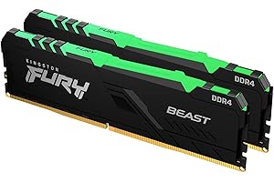 Kingston FURY Beast RGB 32GB (2x16GB) 3600MT/s DDR4 CL18 Memoria para Ordenadores de sobremesa Kit de 2 KF436C18BBAK2/32