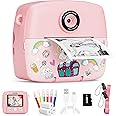 ASTGMI Kids Camera Instant Print, 1080P HD Digital Instant Camera for Kids with Color Pens, 3 Rolls Print Paper, Girls Birthday Gifts Toys for 3 4 5 6 7 8 9+ Year Old (Pink)