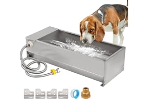 SVAUOUMU Bebederos Automáticos para Ganado, Caballos, Ovejas, Perros y Aves - Con Válvula de Flotador de 1/2 Pulgada - Gran Capacidad para Cabras y Otros Animales