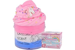 KEEMANMAN Slime Nuvola Unicorno, Kit Slime Profumato 200g Giocattoli Bambini, Accessori Carini Preppy per Ragazze e Ragazzi, Regali Compleanno Teenager 6-12 Anni, Omaggi Festa e Regali Calze 8-13 Anni