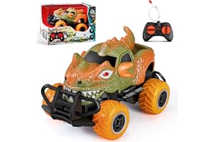 LULULIA Car Toys for 3 5 Year Old Boys Gifts,Remote Control Cars for Kids Age 3-5 Dinosaur Truck Toy RC Car Age 3-8,Christmas Birthday Gifts for 3 Year Old Boy,Boys Toys for 2 3 4 Year Old Toddler toy