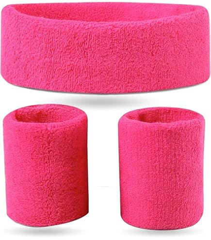 Set Fasce Sudore Boland - 1 Fascia E 2 Braccialetti, Anni '80, Per Sport E Feste A Tema - Foto 11