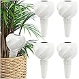 COM-FOUR® 4x automatic watering for indoor plants - water dispenser for plants - clay cones for watering flowers - hydrospikes (04 pieces - groove design)