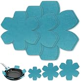 6 Pieces Felt Pan Protector, 3 Different Sizes | Pot Protector, Scratch Protection, Stackable and Non-Slip Protection for Pot