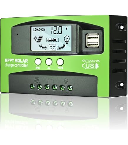 Solar Charge Controller, MPPT Solar Charge Controller 40/50/60/100A Solar MPPT Charge Controller Solar 12V 24V MPPT Dual USB LCD Display 12V 24V (40A Solar Charge Controller, MPPT Solar Charge Controller 40/50/60/100A Solar MPPT Charge Controller Solar 12V 24V MPPT Dual USB LCD Display 12V 24V (40A