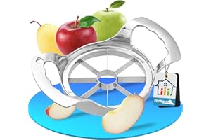 FlyWave Tagliamela Spicchi Acciaio Inox, Taglia Mela a Spicchi, Affetta Mela, Taglia Mele, Sbuccia Mela a Manovella, 8 Lame, Lavabile in Lavastoviglie