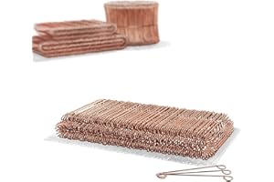 Heimfleiss® Liens à boucle 1,0 x 100-160 mm (250 pcs.) - Fil d'attache cuivré - Fil à œillet pour tordeuse & pince à tordeuse - Fermeture de sac en fil métallique