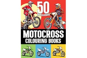 Motocross Colouring Book: Rev Up Your Creativity with Thrilling Motocross Designs