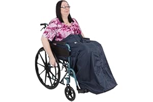 DAYS Homecraft Wheelchair Cosy, Standard Size, Wheelchair Blanket for Warmth and Comfort, Wheelchair Accessory, Fleece Lined Blanket with Ring Pulled Zipper, Fits Nearly All Manual Wheelchairs