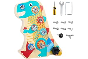 YGJT Jouet Montessori 3 4 5 6 Ans Jouet en Bois à Vis Dinosaure Jouet à Vis Jouet Tournevis Enfant 3 Ans et Plus Jouets Enfant Educatifs Cadeau Garçons Filles