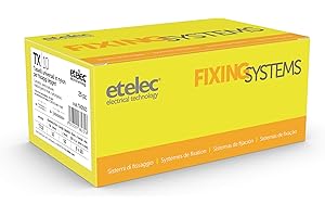 ETELEC Kit Scatola 25 Tasselli Universali TX10 Nylon 10X50 mm Vite 6x60 mm TA0003
