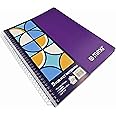 Maxi Spiral Polypropylene 5 Subject Notebook 11 Inches X 8.5 200 Sheets,Assorted, Ppsub5