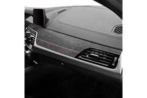 ‎BETTERHUMZ Betterhumz Auto Armaturenbrett Panel Aufkleber Wrap für BMW 5er G30 G38 525i 530i 540i 2018-2023 Instrument Dekoration Streifen aus Alcantara Interieur Zubehör
