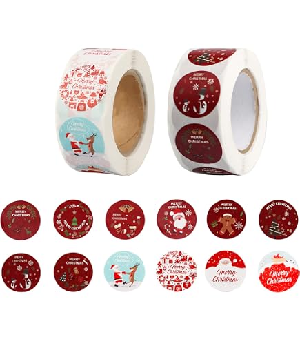 500 Autocollants Flocon De Neige Transparents - Rond 2,5 Cm, Résistants à L'eau, Pour Emballage Cadeau Noël