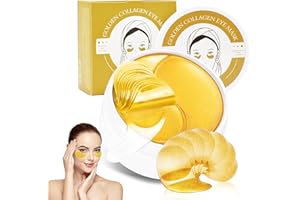RONRONNER Augenpads,60Pcs Eye Mask Hyaluronsäure,Collagen Kollagen unter Augenmaske,Anti Aging Pads,Collagen Maske,Feuchtigkeit Spendende,Entfernen Taschen,Dunkle Kreise & Puffiness
