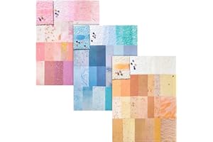 PLUSHCEWT Scrapbook Paper,66 Sheets Lace Mesh Handmade Textured Paper,DIY Scrapbook Supplies,Scrapbook Accessories,Journaling Supplies,DIY Card Making Supplies for Journalers Crafters (Spring Blossom, 10*14CM)