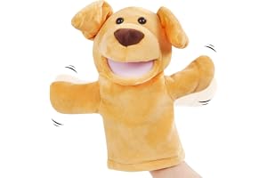 KASTWAVE Interactive Plush Dog Hand Puppet - Perfect for Kids & Adults, Enhances Creativity & Learning, Ideal 10" Gift for All Ages