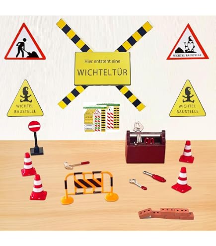 Isisyu Wichtel Zubehör, 27 Stück Miniatur Wichteltür Zubehör Set Mit